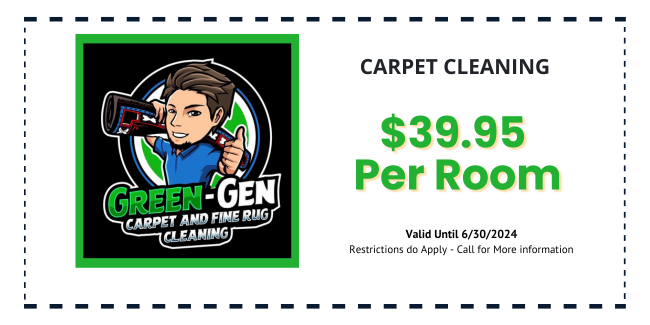 Carpet Cleaning Price of $39.95 per room