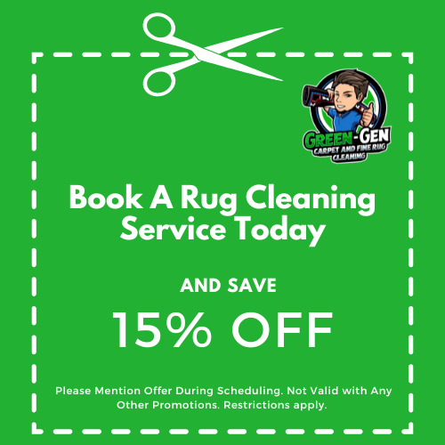 Book Rug Cleaning Today and Save 15%