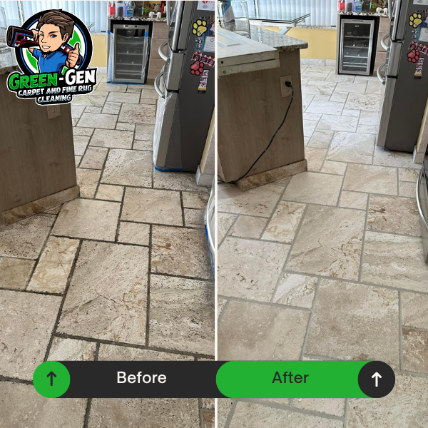 tile floor cleaning before and after