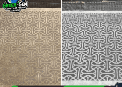 Rug cleaning before and after