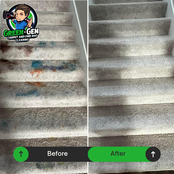 paint cleaned from carpeted stairs in Barrington, Illinois