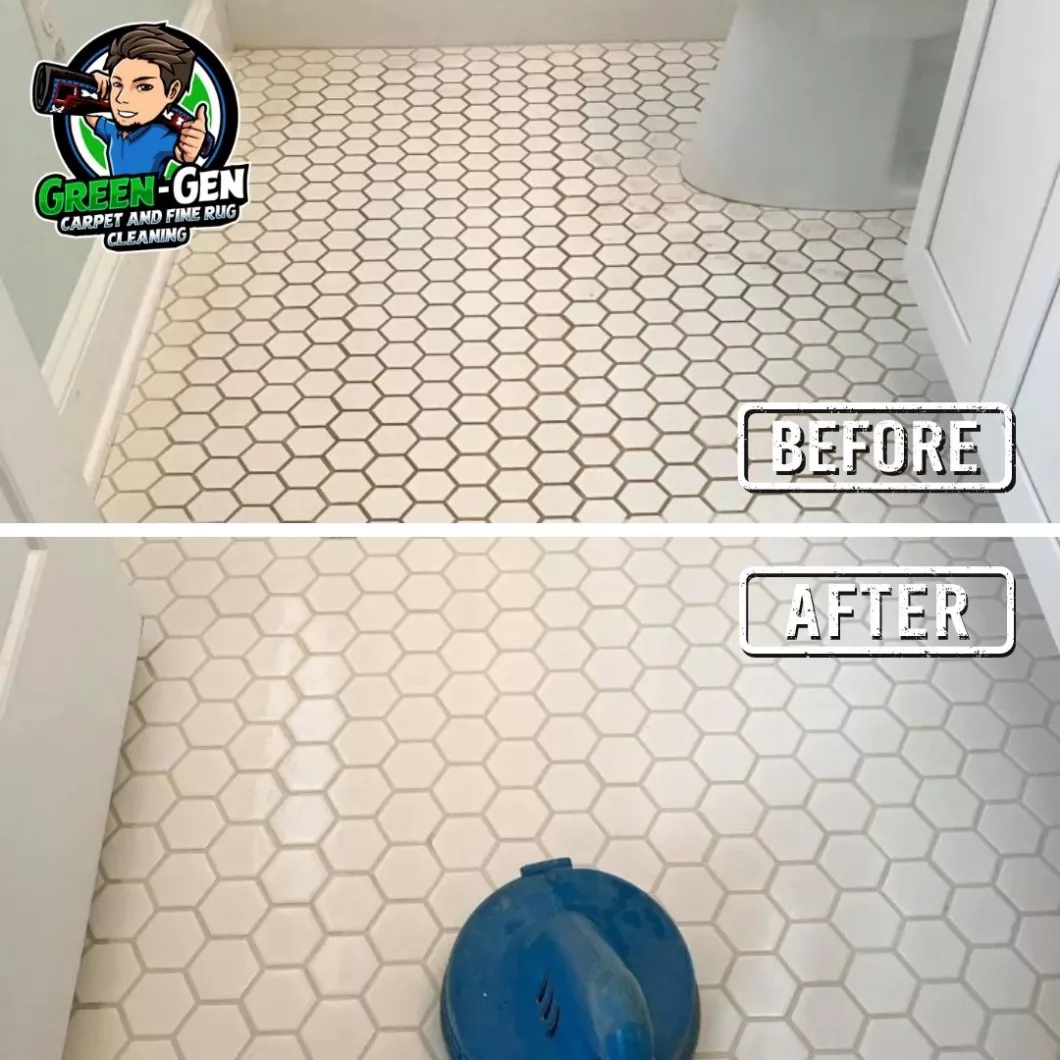 bathroom tile and grout cleaning in bathroom in Bartlett, Illinois