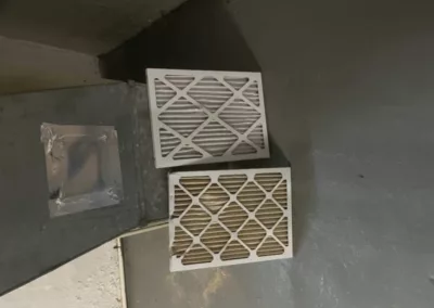 dirty air filters in hvac duct system