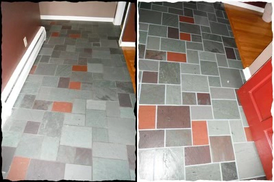 grout recoloring before and after photo