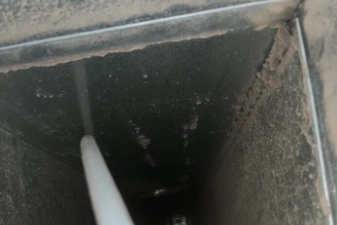 Air Duct Cleaning wand in action