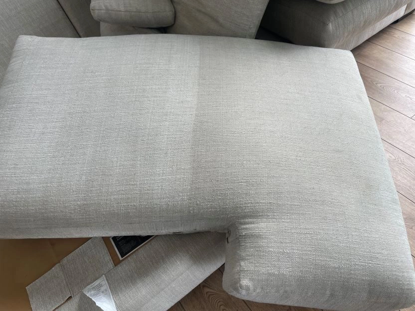 Upholstery cleaning on a couch in Chicago-West-Loop