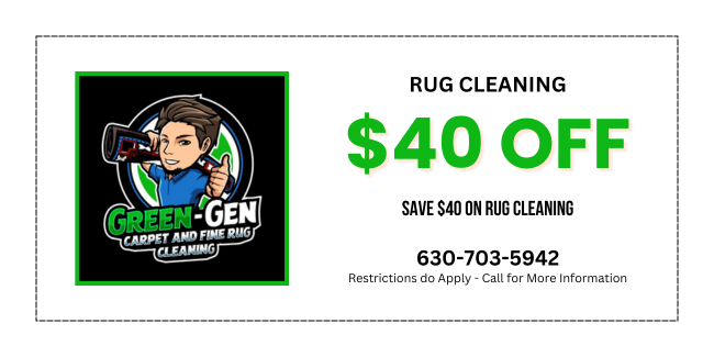 BOGO rug cleaning coupon offer. Buy one rug cleaning, get second one 50% off