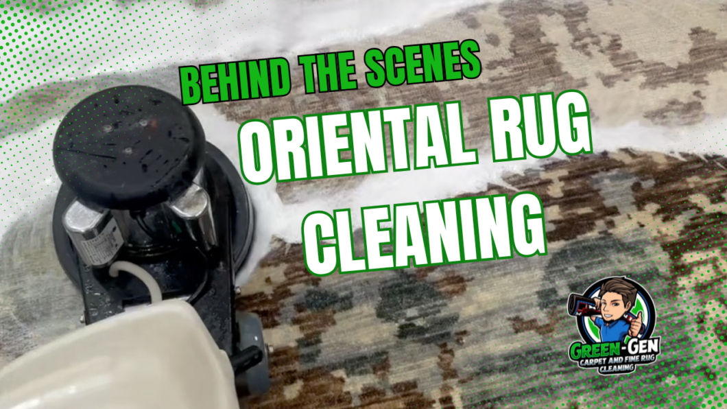 Behind the scenes video showing the process of offsite oriental rug cleaning