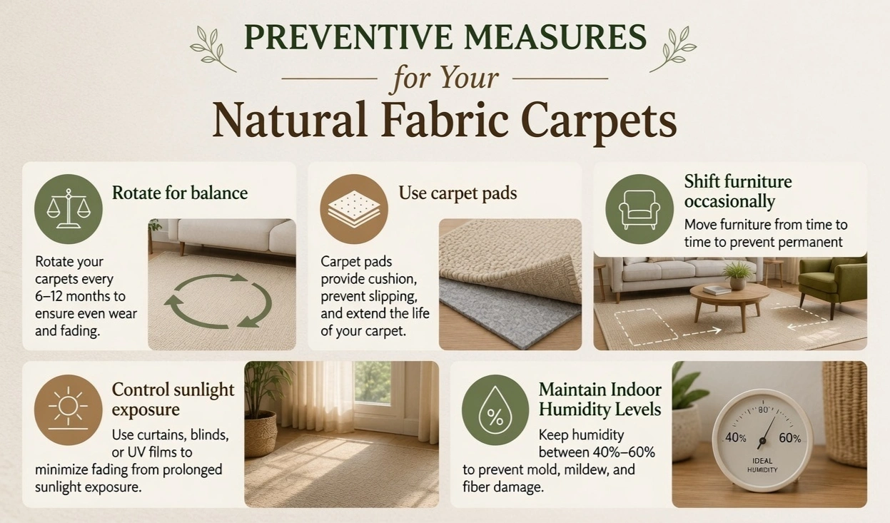 Preventive Measures for Your Natural Fabric Carpets